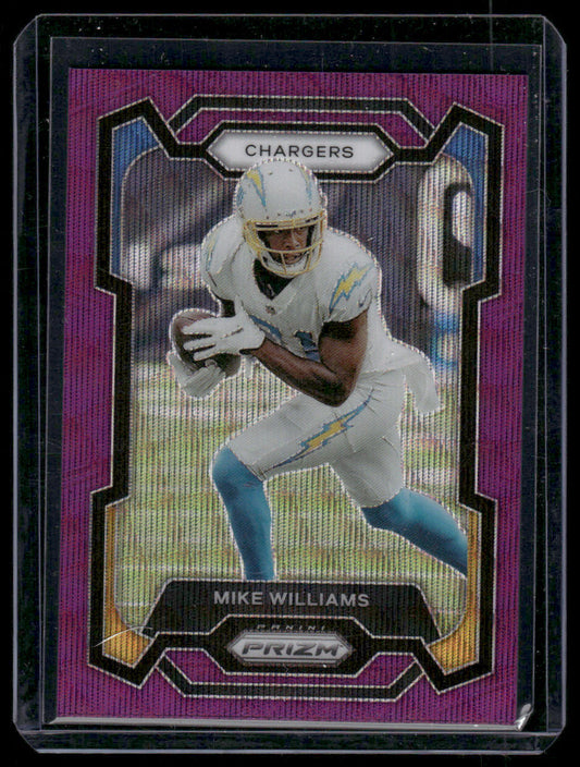 2023 Panini Prizm Mike Williams #161 Purple Wave /99