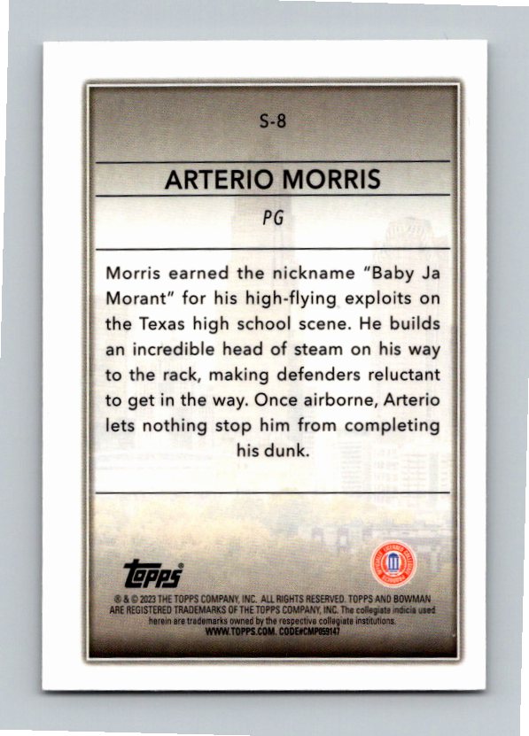 2023 Topps Arterio Morris #S-8 Skyscraping