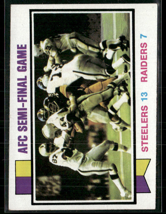 1973 Topps AFC Semi-Final Game #134 Steelers 13 Raiders 7