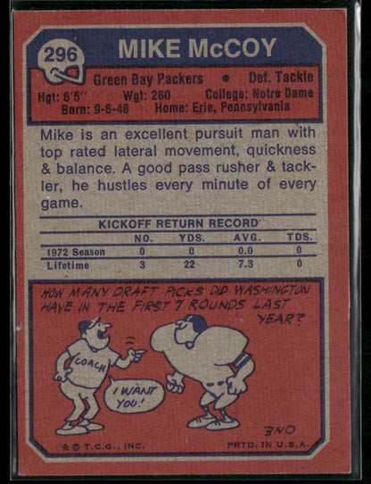 1973 Topps Mike McCoy #296