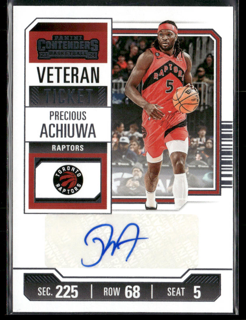 2023-24 Panini Contenders Precious Achiuwa #VTR-PAR Autograph