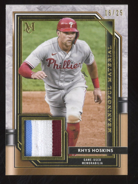 2021 Topps Museum Collection Rhys Hoskins Game-Used Memorabilia #06/25