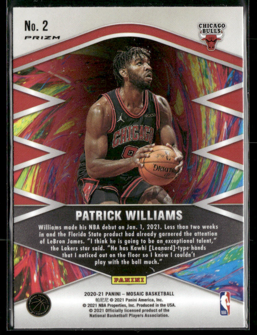 2020-21 Panini Mosaic Patrick Williams #2 Inroductions Silver