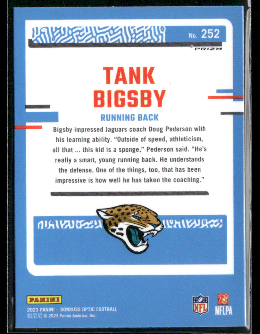 2023 Panini Donruss Optic Tank Bigsby #252 Holo Rated Rookie