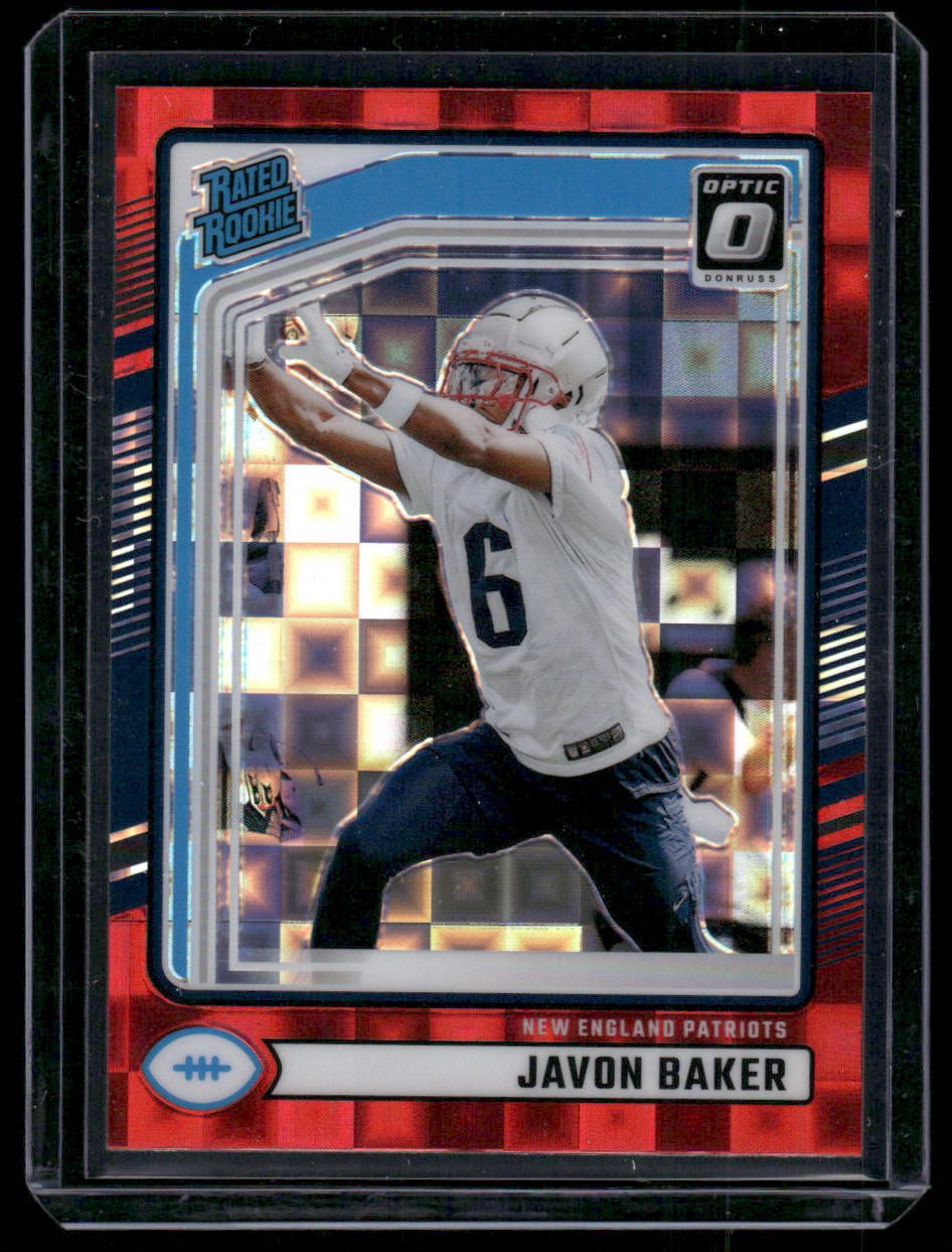 2024 Donruss Javon Baker #353 Red Pandora Rated Rookie