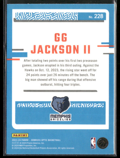 2023 Panini Donruss Optic GG Jackson II #228 Rated Rookie