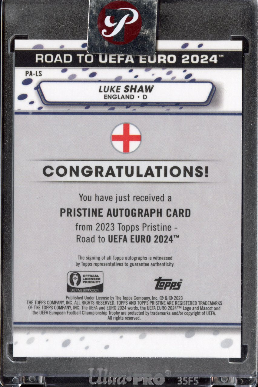 2023 Topps Pristine Luke Shaw #PA-LS Autograph