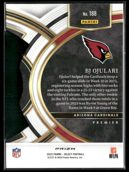 2023 Panini Select BJ Ojulari #188 Die Cut RC