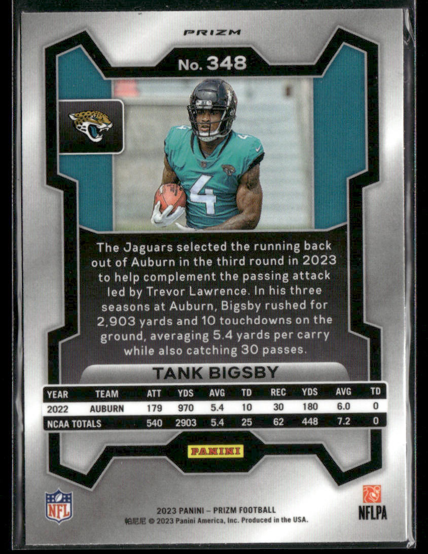 2023 Panini Prizm Tank Bigsby #348 Silver Prizm Rookie