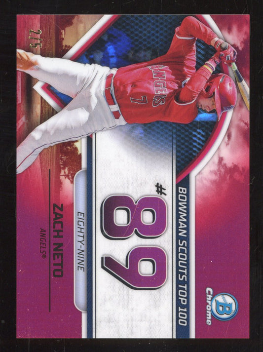 2023 Bowman Zach Neto #BTP-89 Red 2/5