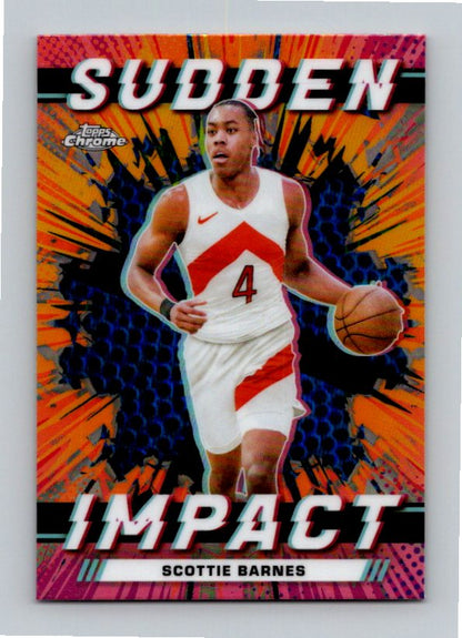 2023-24 Topps Chrome Scottie Barnes #SI-21 Sudden Impact