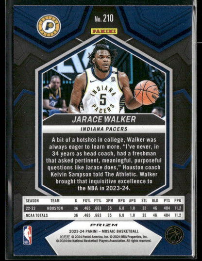 2023-24 Panini Mosaic Jarace Walker #210 Reactive Green Rookie