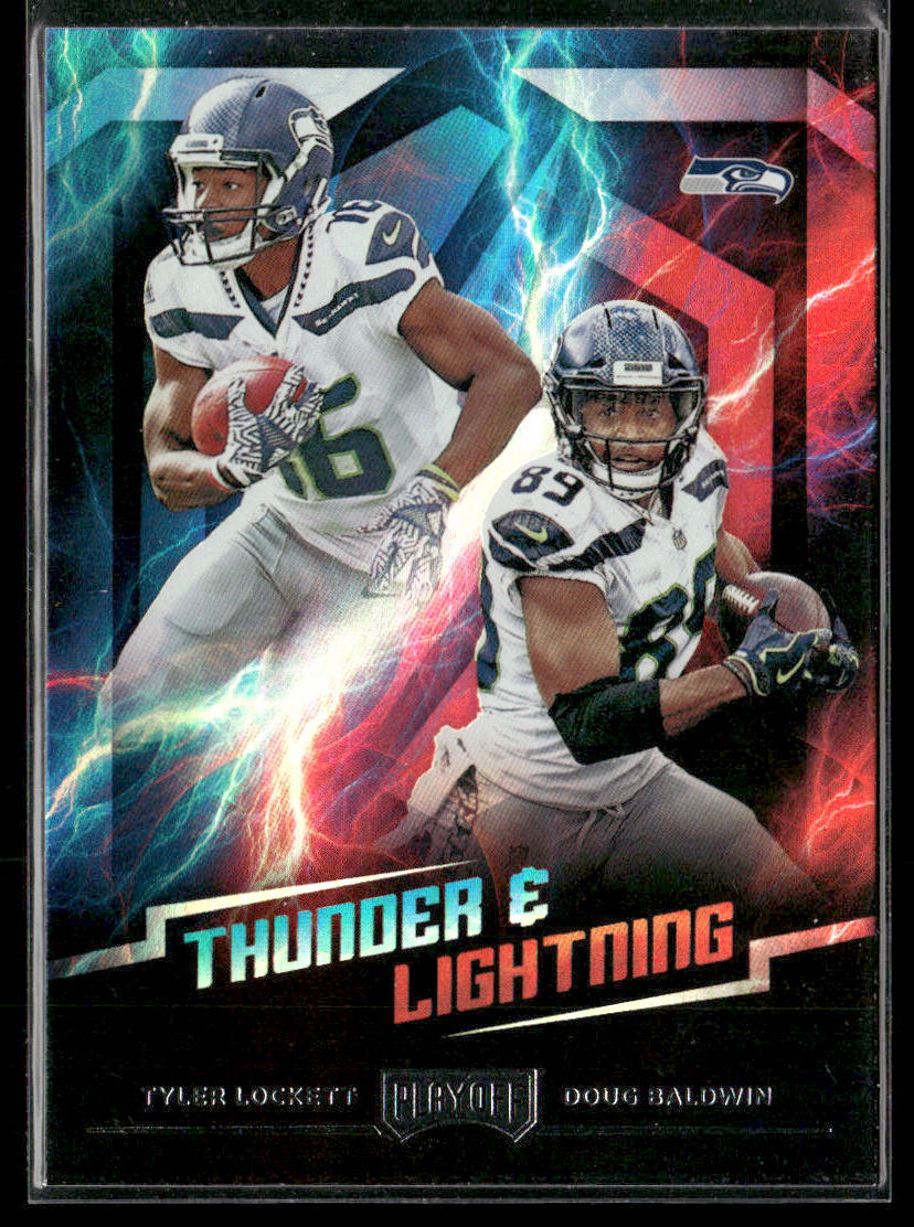 2018 Panini Playoff Tyler Lockett Doug Baldwin #17 Thunder & Lightning