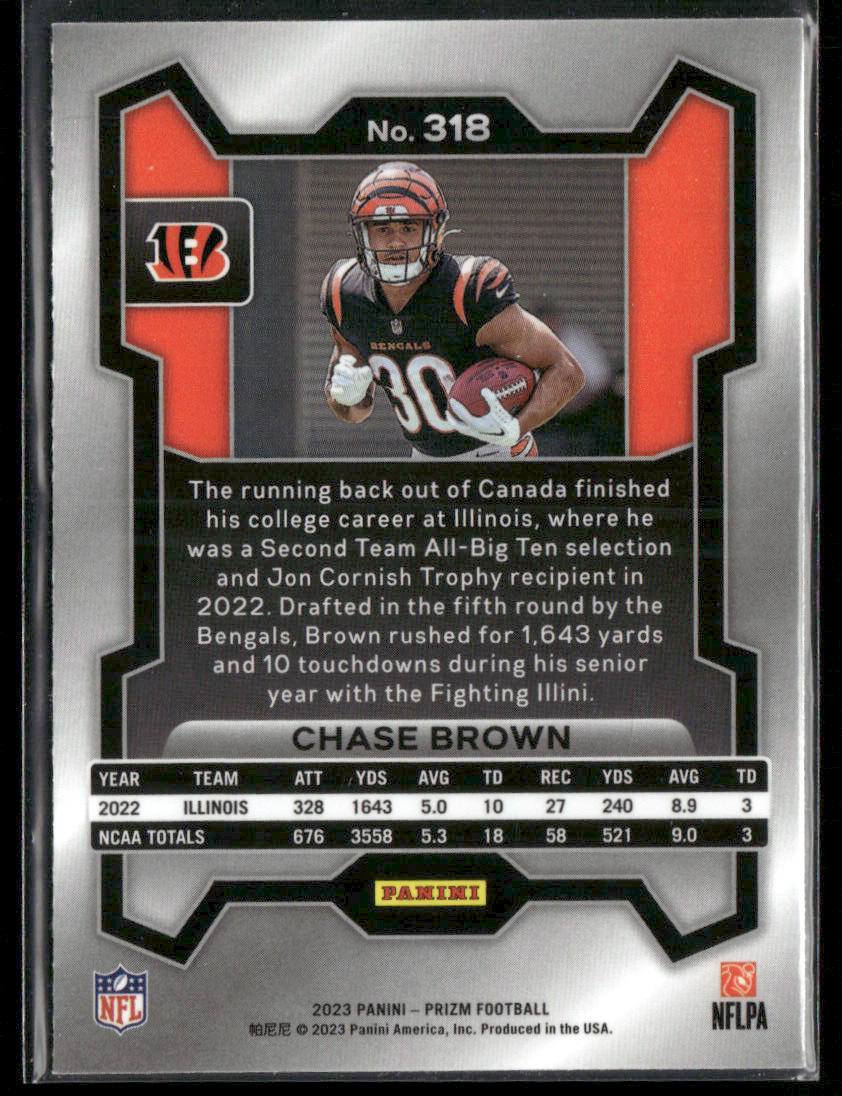 2022 Panini Prizm Chase Brown #318 Rookie