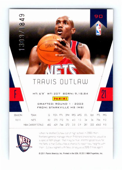 2010 Panini Totally Certified Travis Outlaw #90 /1849