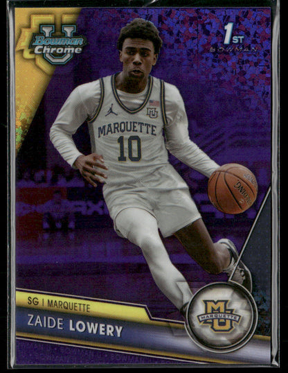 2024 Topps Bowman Chrome U Zaide Lowery #99 Purple #118/199