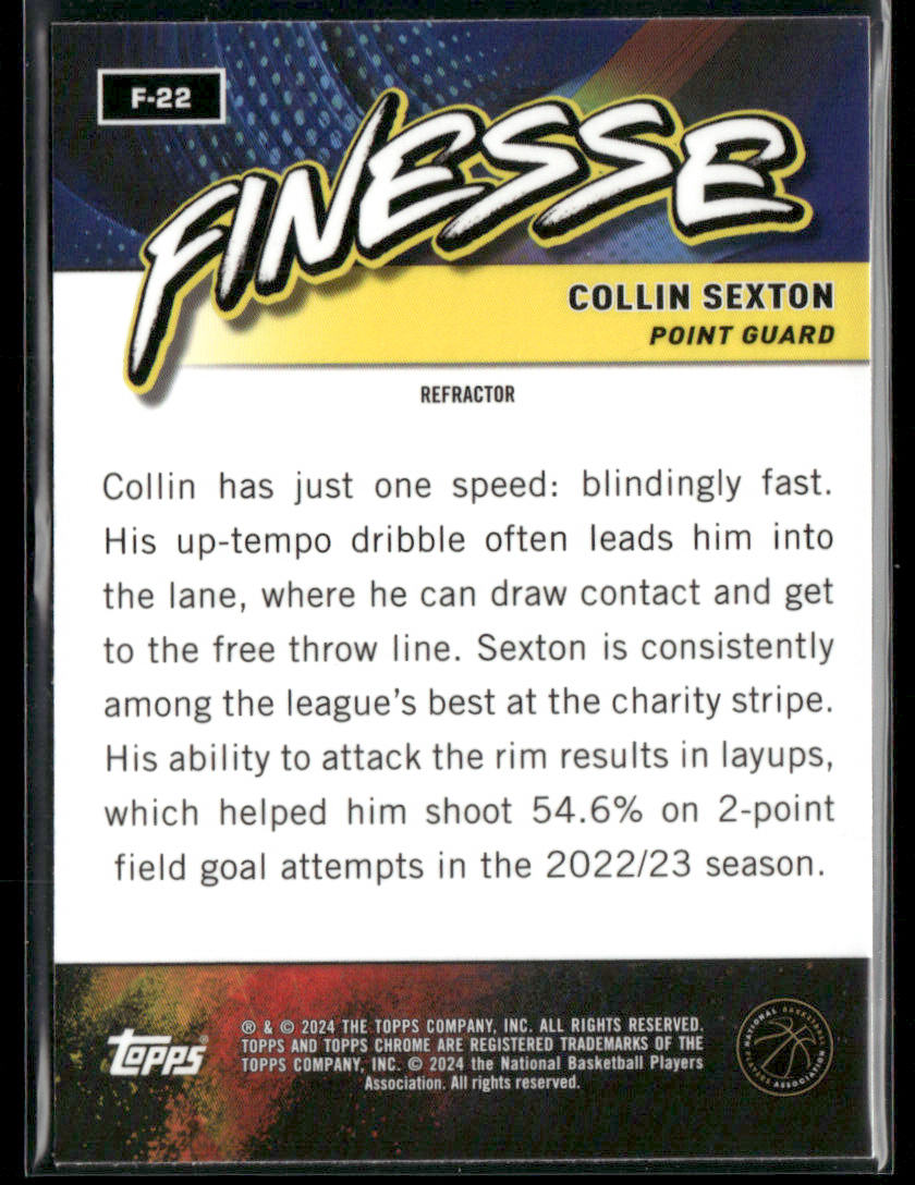 2023-24 Topps Chrome Collin Sexton #F-22 Finesse