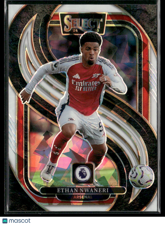 2024-25 Panini Select Premier League Ethan Nwaneri #135 White Ice Prizm 68/85