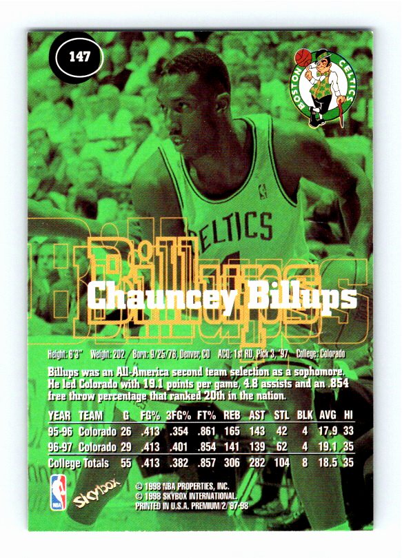 1997 SkyBox Premium Chauncey Billups #147