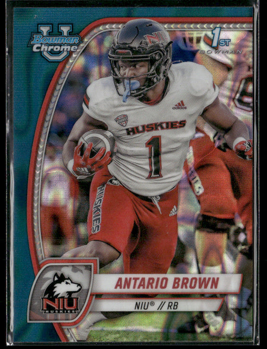 2024 Bowman Chrome University Antario Brown #1 Teal Lava