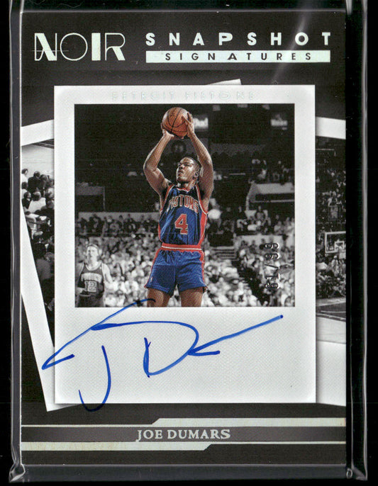 2022-23 Panini Noir Joe Dumars #SNP-JOE Snapshot Signatures Autograph 61/99