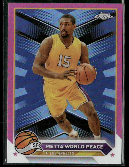 2024 Topps Chrome Metta World Peace #15 Pink