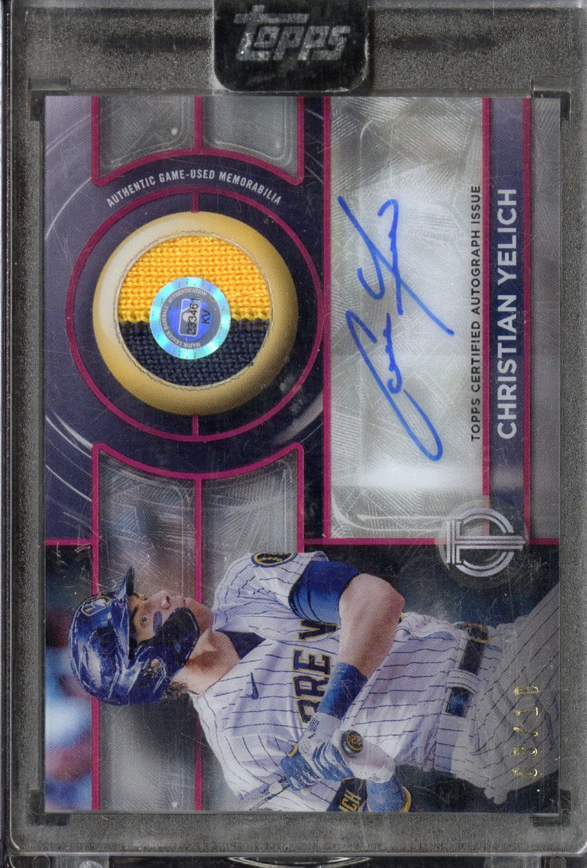 2024 Topps Tribute Christian Yelich #APA-YEL Autograph Relic /10