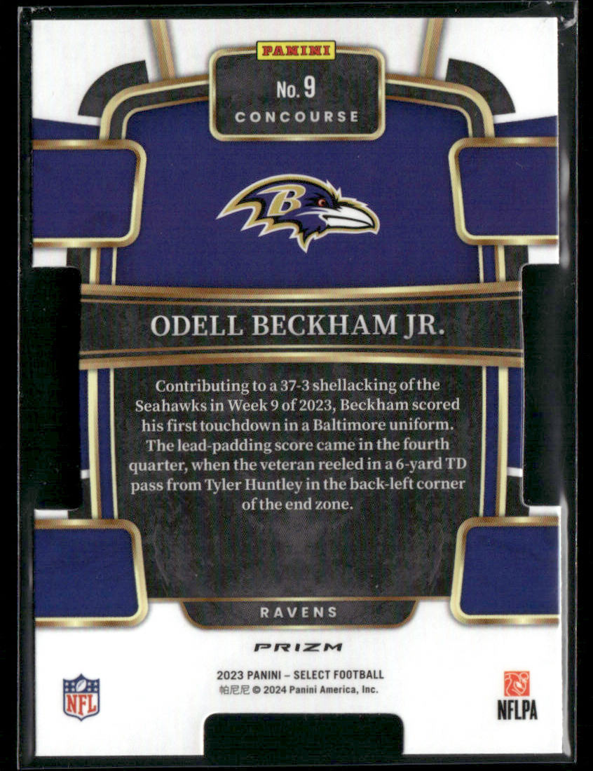 2024 Panini Select Odell Beckham Jr. #9 Die Cut Black Green