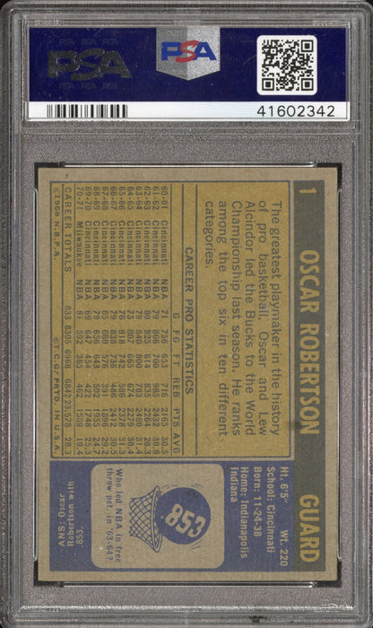 1971 Topps Oscar Robertson #1 PSA 7