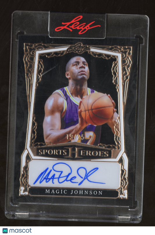 2025 Leaf Sports Heroes Magic Johnson #BA-MJ1 Acetate 19/25 Auto