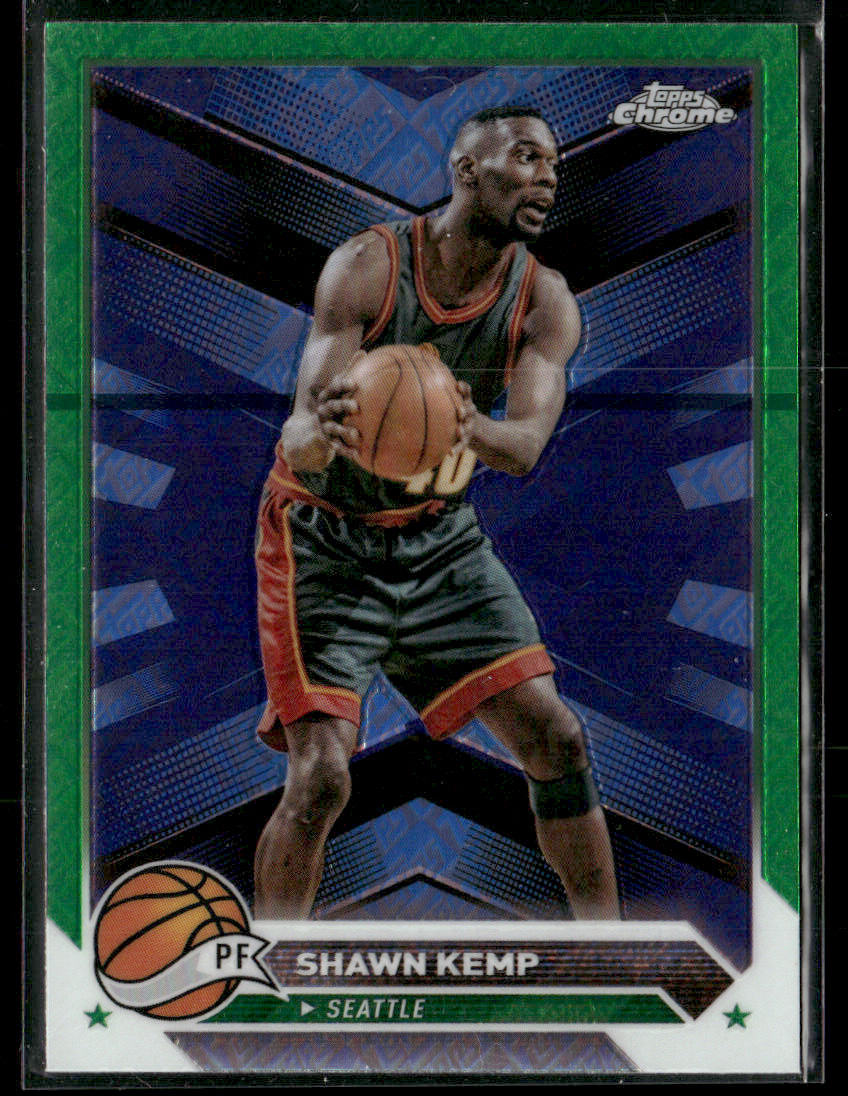 2023-24 Topps Chrome Shawn Kemp #88 Green Refractor