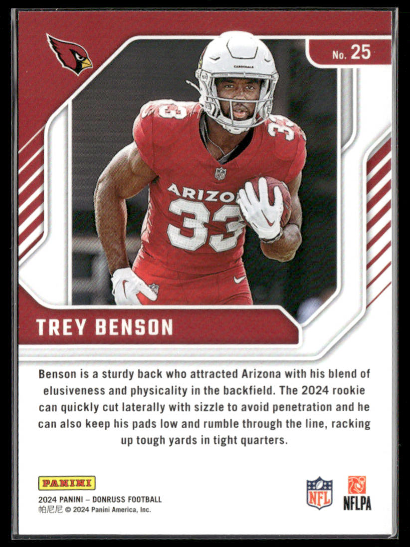 2024 Donruss Trey Benson #25 Elite Series Rookies