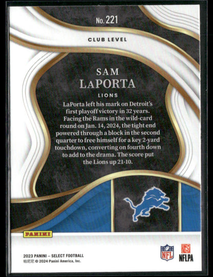 2023 Panini Select Sam Laporta #221 Club Rookie