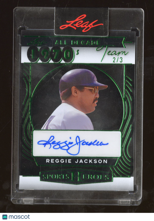2025 Leaf Sports Heroes Reggie Jackson Acetate Auto All-Decade Team 2/3