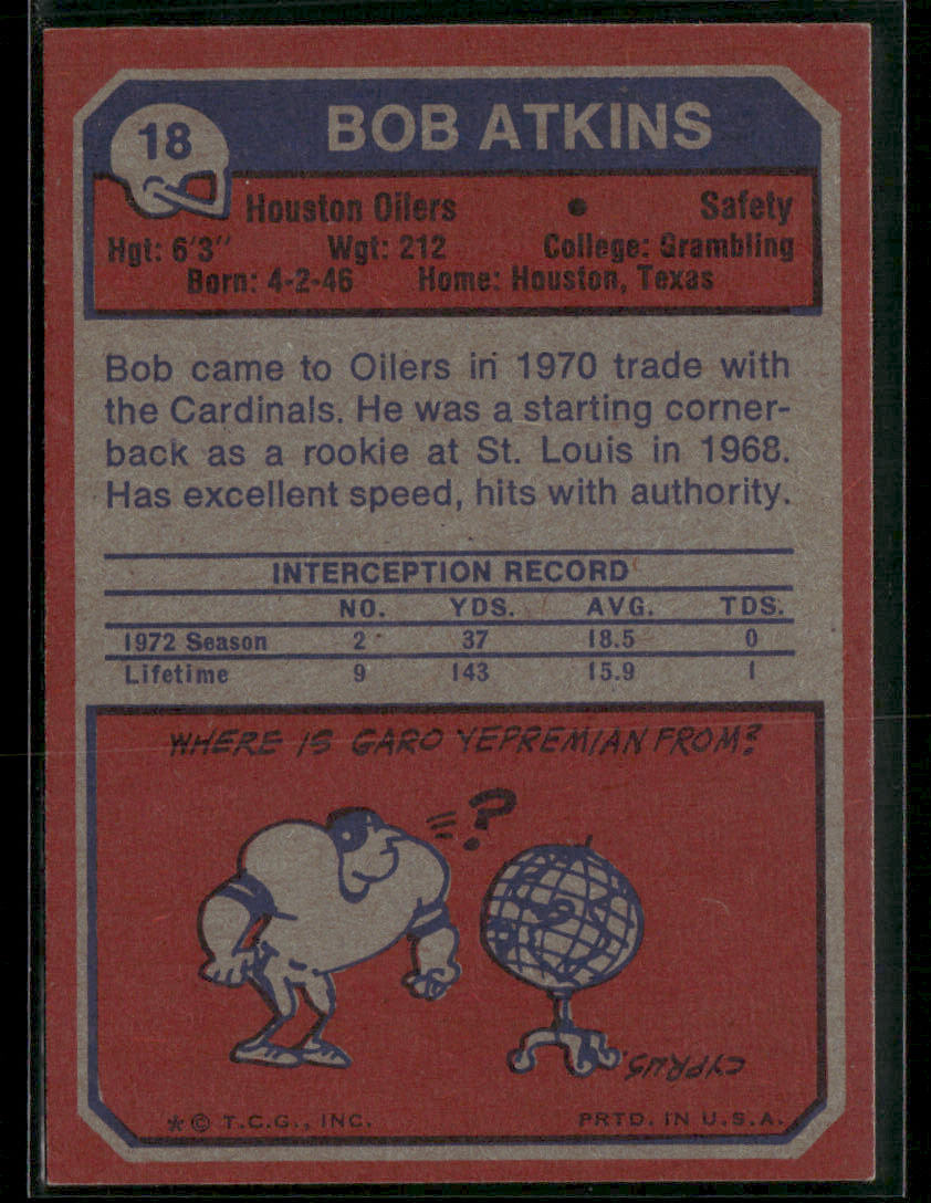 1973 Topps Bob Atkins #18