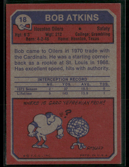 1973 Topps Bob Atkins #18