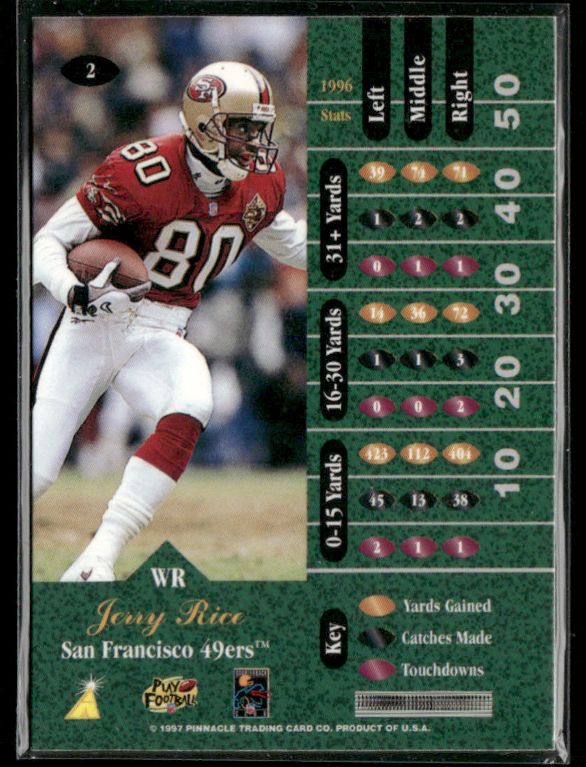 1997 Pinnacle Zenith Jerry Rice #2