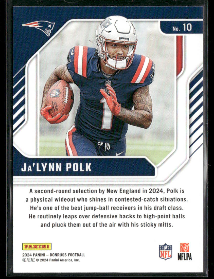 2024 Panini Donruss Ja'Lynn Polk #10 Elite Series Rookies