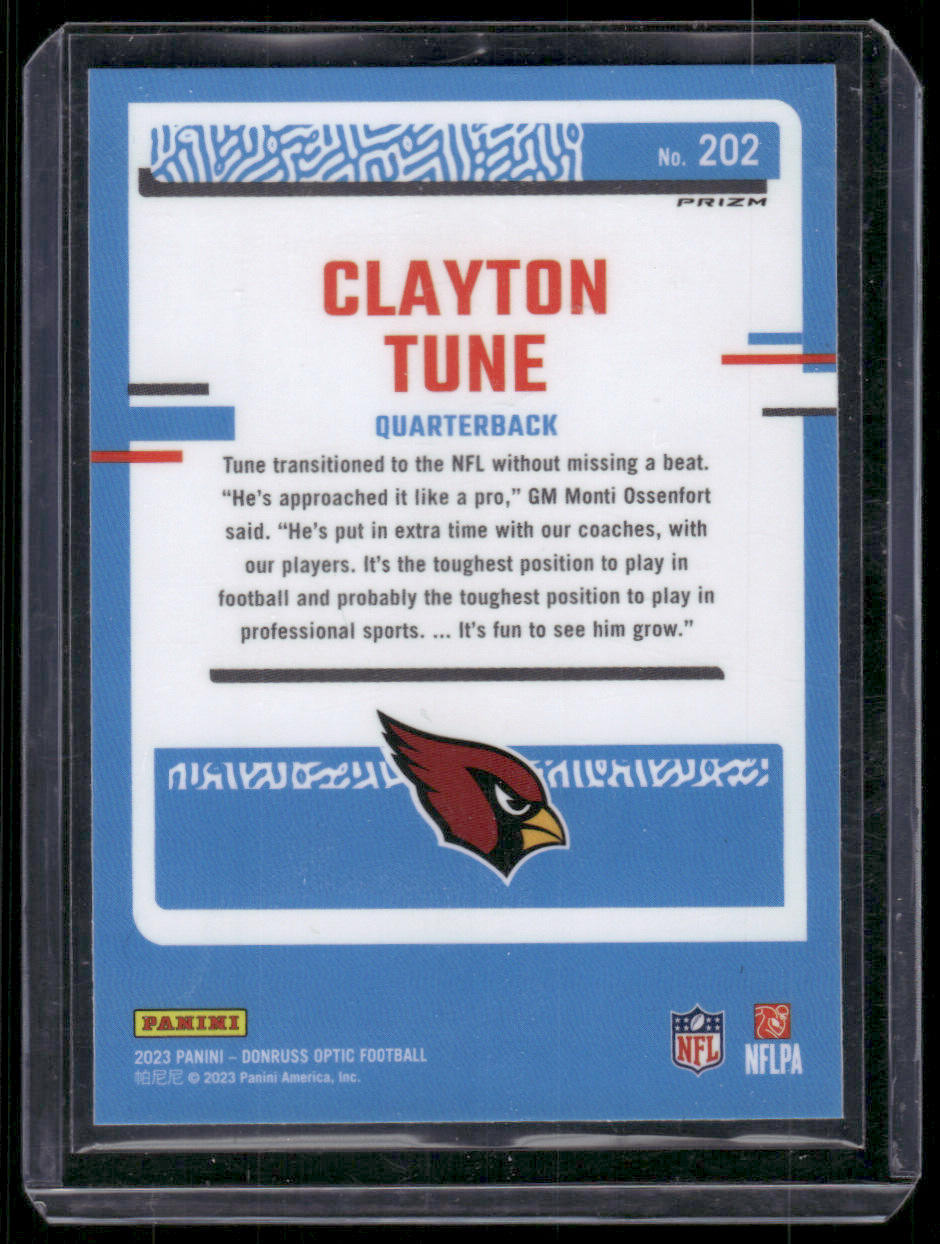 2023 Panini Donruss Optic Clayton Tune #202 Rated Rookie