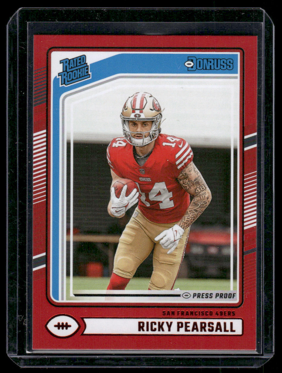 2024 Panini Donruss Ricky Pearsall #318 Red Press Proof Rated Rookie