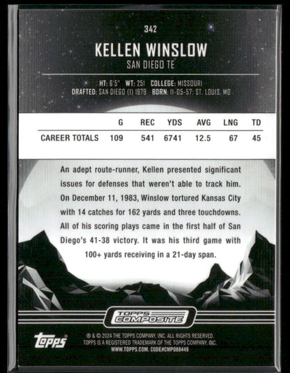 2023 Topps Composite Kellen Winslow #342 Midnight