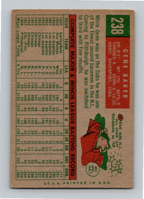 1959 Topps Gene Baker #238