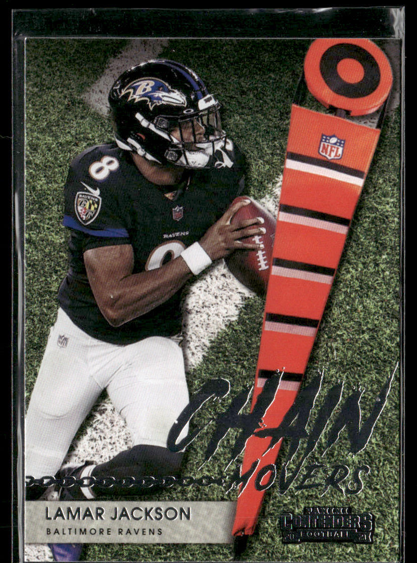 2021 Panini Contenders Lamar Jackson #CM-LJA Chain Movers