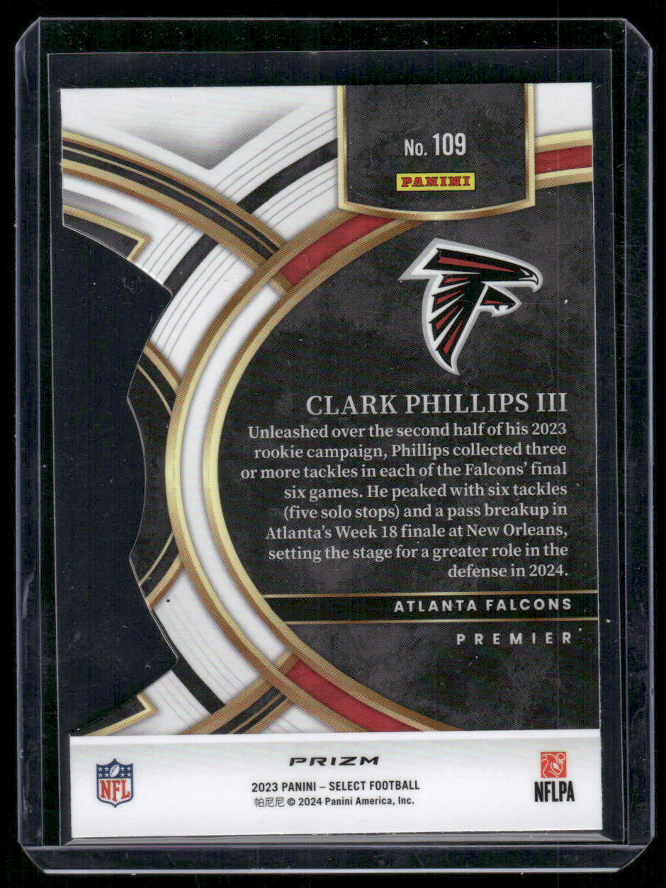 2023 Panini Select Football Clark Phillips III #109 RC