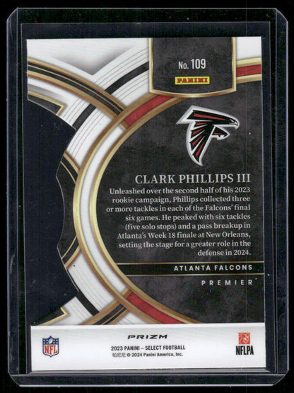 2023 Panini Select Football Clark Phillips III #109 RC