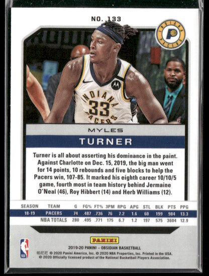 2019-20 Panini Obsidian Myles Turner #133