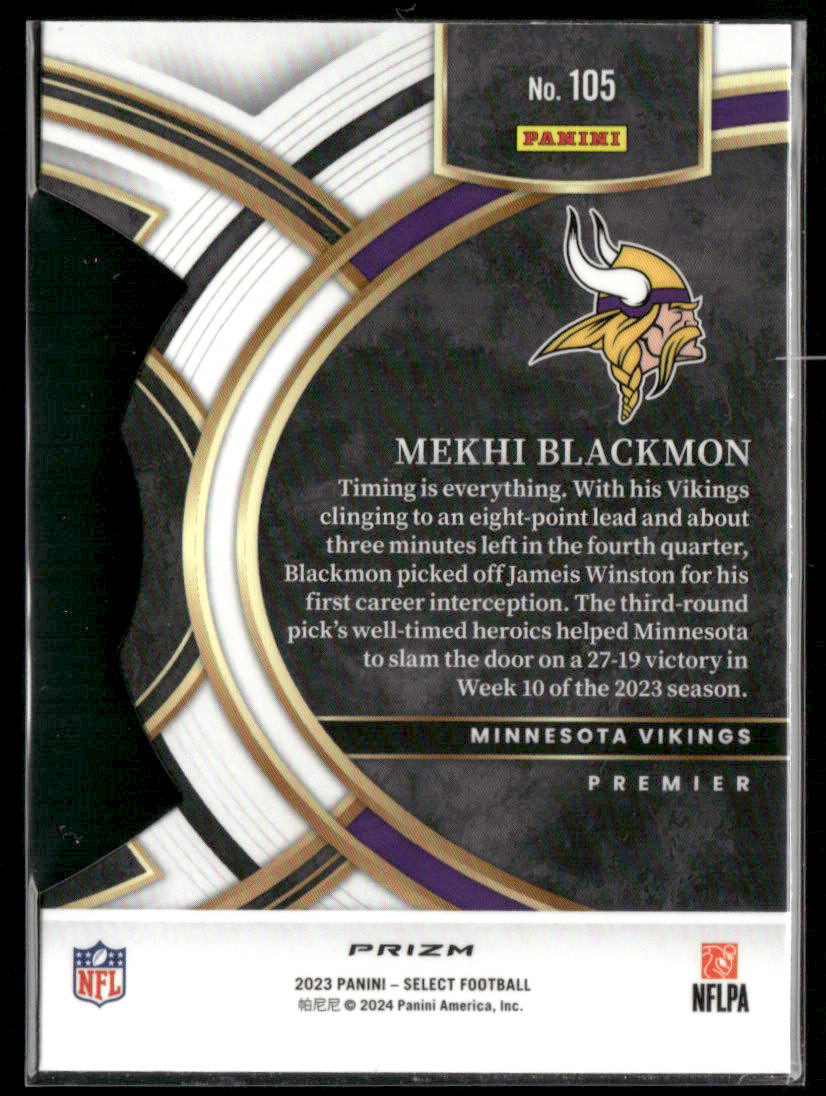 2023 Panini Select Mekhi Blackmon #105 Die Cut