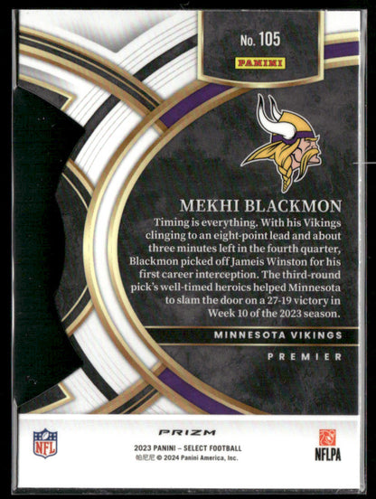 2023 Panini Select Mekhi Blackmon #105 Die Cut