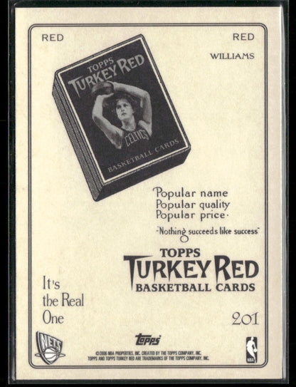 2006-07 Topps Turkey Red Marcus Williams #201 Red Ad Back Rookie