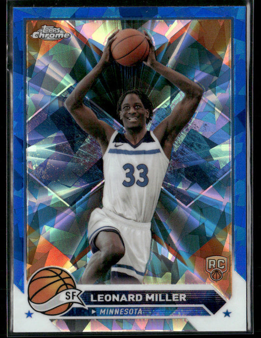 2023 Topps Chrome Sapphire Leonard Miller #138 Rookie